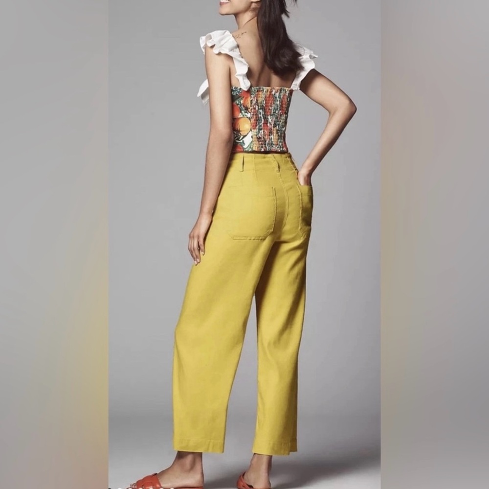 The Colette Cropped Wide-Leg Pant by Maeve Sz 28 - Picture 2 of 8